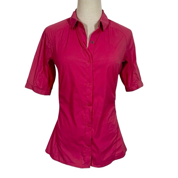 Arc’teryx Fernie Short Sleeve Nylon Snap Front Shirt in Pink Outdoors Hiking - Picture 2 of 16